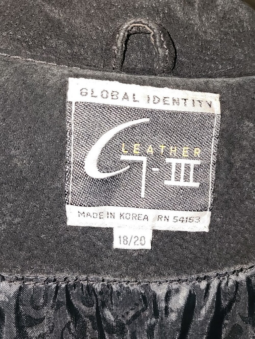 Vintage G-III Global Identity Black Suede Leather Fringe Jacket Size 18/20 - Picture 5 of 10